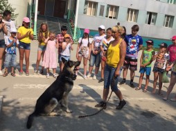 В Якутске собаки провели для учащихся школы №5 урок доброты