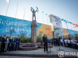 В Якутске открыли сквер имени борца Романа Дмитриева 
