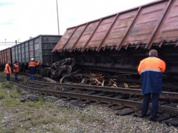 В Нерюнгринском районе пять вагонов с углем сошли с рельсов