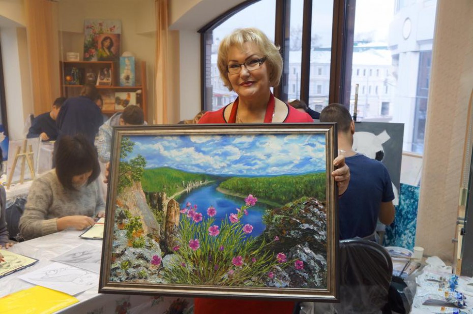 Юлия Песковская написала картину реки Амги