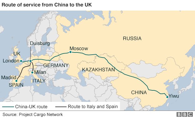 В Великобританию впервые в истории прибыл поезд из Китая