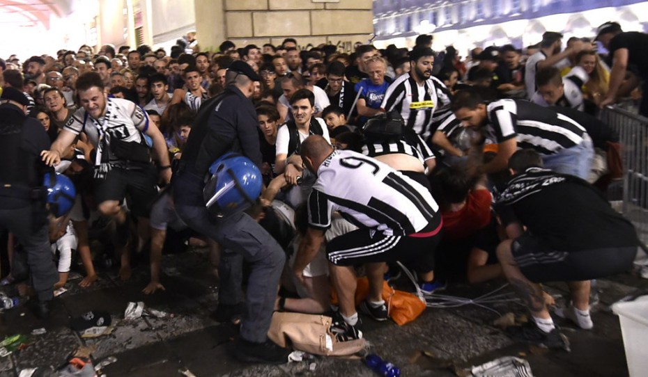 Число пострадавших в давке в Турине составило более 1,5 тыс. человек