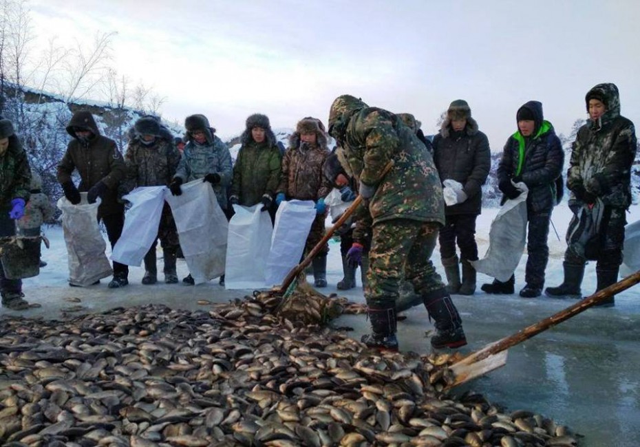 В селе Чурапча в Якутии школьники вышли на мунха