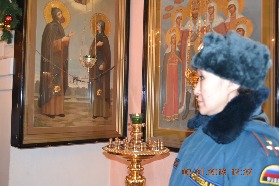 Накануне Рождества в храмах Якутии проводится работа по профилактике и предупреждению пожаров