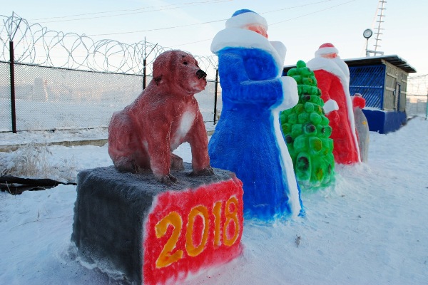Осужденные Якутии приняли участие в конкурсе снежных скульптур