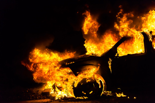 На федеральной трассе "Вилюй" сгорел автомобиль