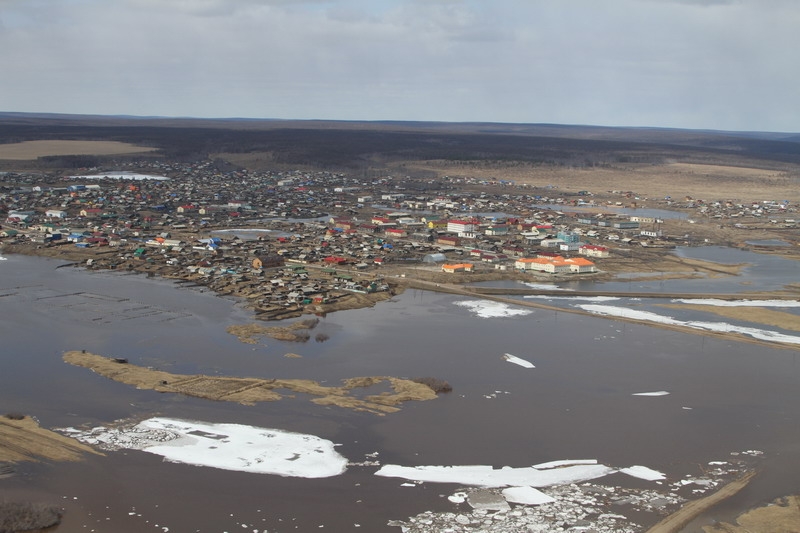 На реке Лена остается подтопленным один населенный пункт