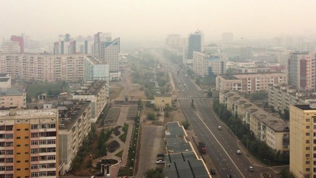 В Якутске снова дым от лесных пожаров