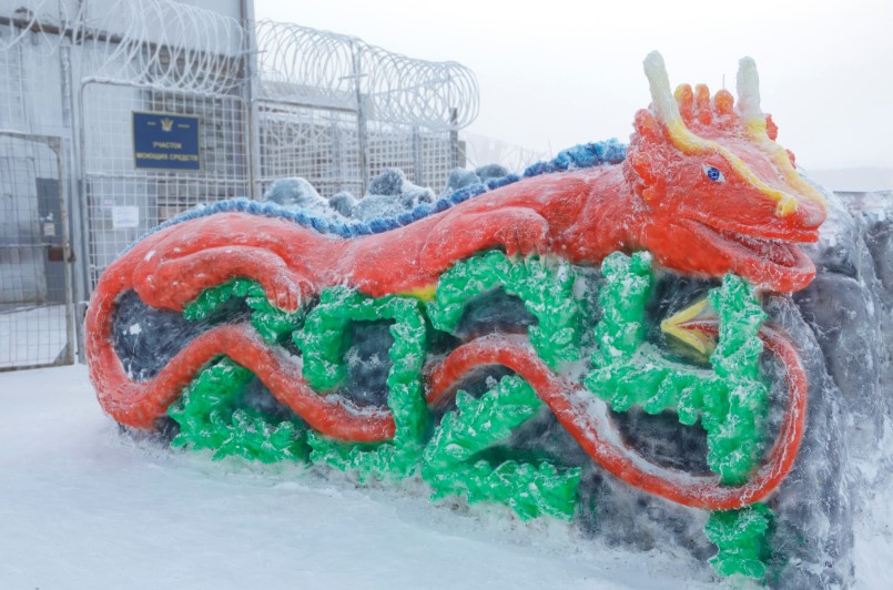 В исправительных колониях Якутии прошёл конкурс ледяных и снежных скульптур 